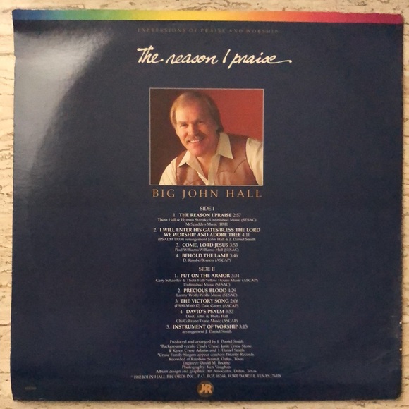 Big John Hall The Reason I Praise Vinyl Lp - Picture 8 of 9